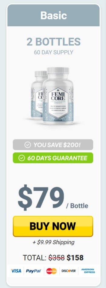 FemiCore 1 bottle discount offer